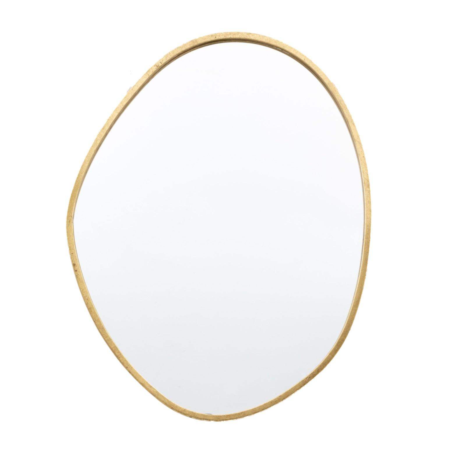 Organic Shaped Antique Gold Round Mirror - choice of two - The Farthing