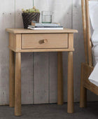 Oslo Oak BedSide 1 Drawer Table - The Farthing