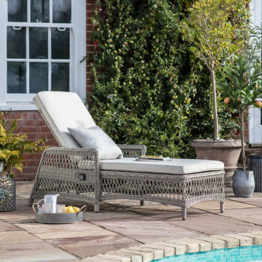 Outdoor Faux Rattan Sun Longer - The Farthing