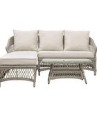 Outdoor PE Rattan Country Chaise Sofa Set - The Farthing