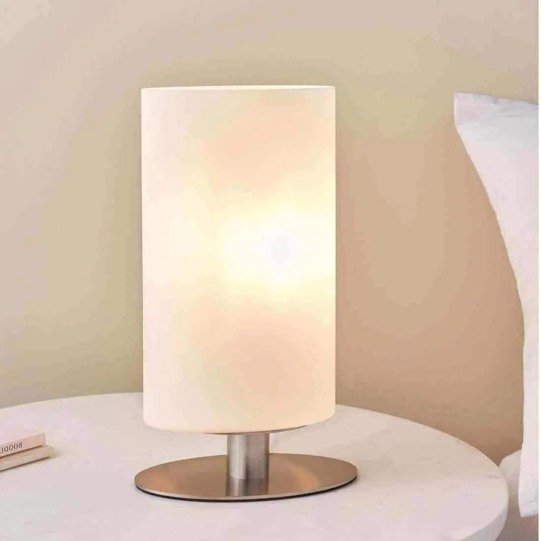 Oval Shaped Glass Table Light - The Farthing