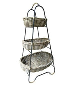 Natural Rattan 3 Tiered Storage Unit