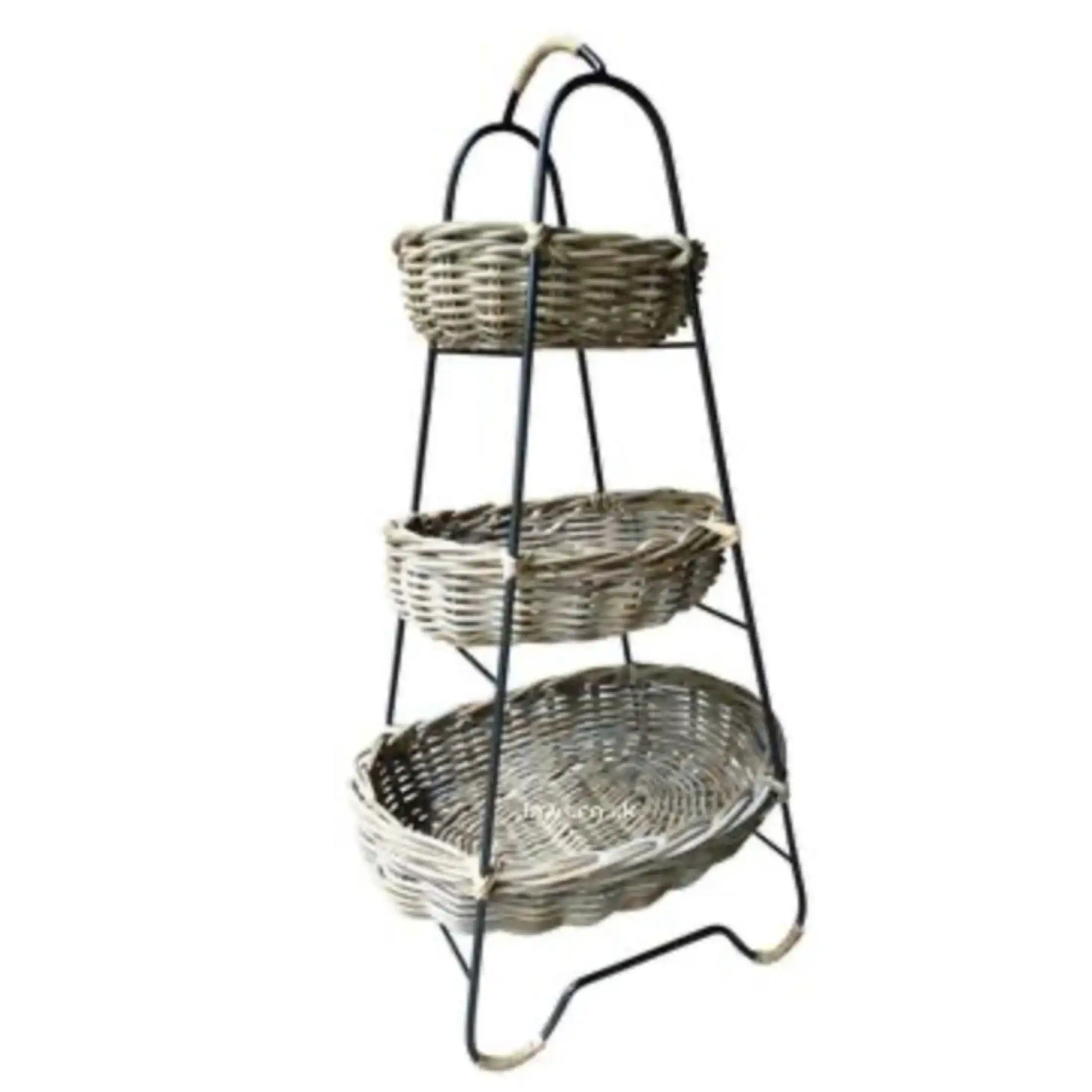 Natural Rattan 3 Tiered Storage Unit