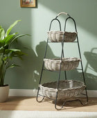 Natural Rattan 3 Tiered Storage Unit