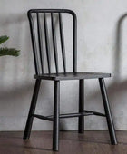 Pair of Black Wood Nordic Style Dining Chairs (2pk) - The Farthing
