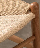 Pair of Bow Backed Natural Elm Wood Dining Chairs - The Farthing