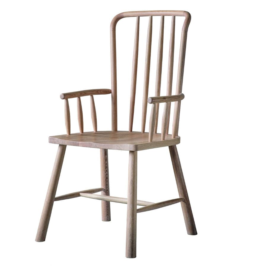 Pair of Oak Nordic Style Carver Dining Chairs (2pk) - The Farthing