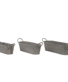 Parisian Inspired Metal Trough Set of 3 Tubs - The Farthing