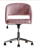 Pink Open Back Swivel Desk Chair with Height Adjustment - The Farthing