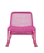 Pink Rope Lounger Chair and Footstool - The Farthing