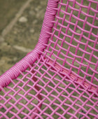 Pink Rope Lounger Chair and Footstool - The Farthing