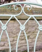 Pistachio Green Metal Twin Garden Seat - The Farthing