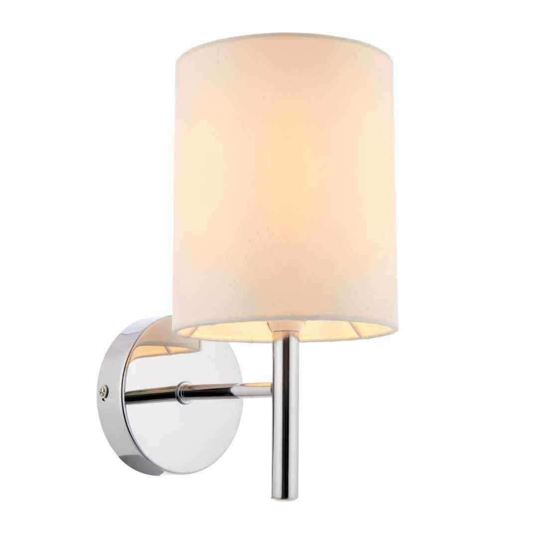 Polished Chrome and Shade Wall Light - The Farthing