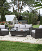 Poly Rattan 5 Seater Outdoor Sofa Dining Set - The Farthing