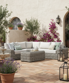 Large Outdoor Corner lounge Sofa Set