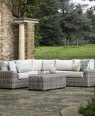 Poly Rattan Large Outdoor Corner lounge Sofa Set - The Farthing