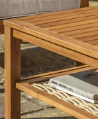 Portland Outdoor Wood & PE Rattan Lounge Sofa Set - The Farthing