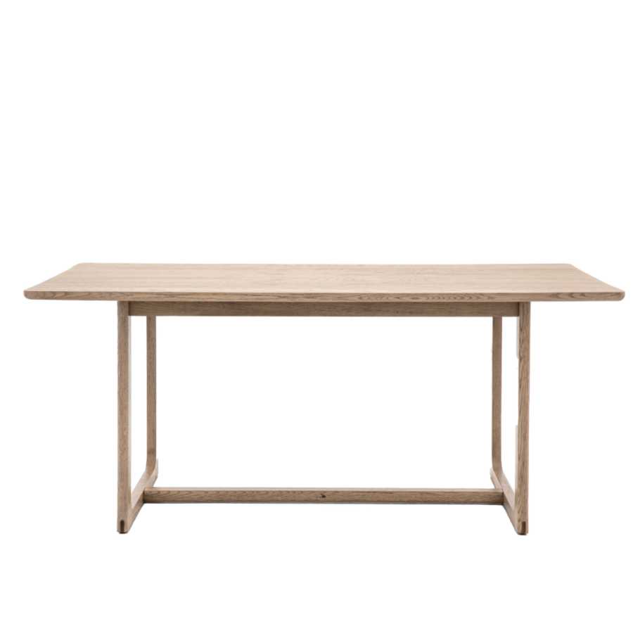 Rectangle Nordic Smoked Oak Dining Table (6 - 8 Seater) - The Farthing