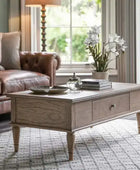 Rectangle Wooden Parquet Styled Coffee Table - The Farthing