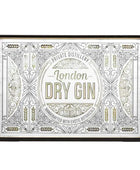 Rectangular Antique Glass London Dry Gin Wall Mirror - The Farthing
