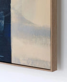 Rectangular Blue Palette Abstract Framed Canvas - The Farthing
