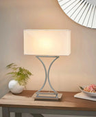Rectangular Chrome Table Lamp - The Farthing