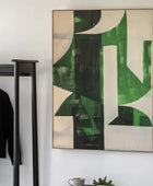 Rectangular Green Palette Abstract Framed Canvas - The Farthing