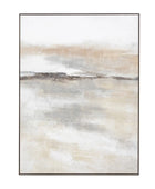 Rectangular Peaceful Landscape Abstract Framed Canvas - The Farthing