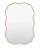 Rectangular Rustic Gold Wavy Edge Wall Mirror - The Farthing