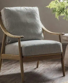 Relaxed Lounge Chair with Spindle Back - Natural Linen - The Farthing