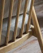 Relaxed Lounge Chair with Spindle Back - Natural Linen - The Farthing