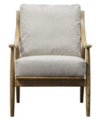 Relaxed Lounge Chair with Spindle Back - Natural Linen - The Farthing