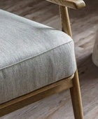 Relaxed Lounge Chair with Spindle Back - Natural Linen - The Farthing