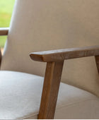 Relaxed Natural Linen and Wood Chair - The Farthing