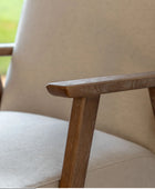 Relaxed Natural Linen and Wood Chair - The Farthing