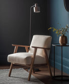 Relaxed Natural Linen and Wood Chair - The Farthing
