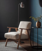 Relaxed Natural Linen and Wood Chair - The Farthing
