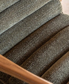 Ribbed Green Boucle Fabric Armchair - The Farthing