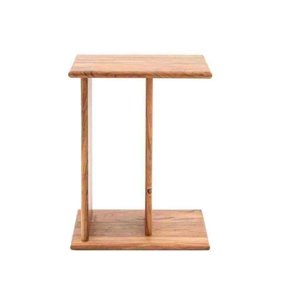 Rich Acacia Wood Side Table - The Farthing