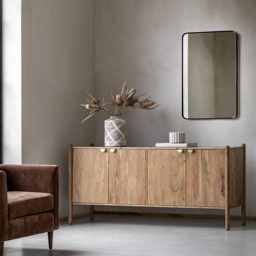 Rich Mango Wood 4 Door Sideboard - The Farthing