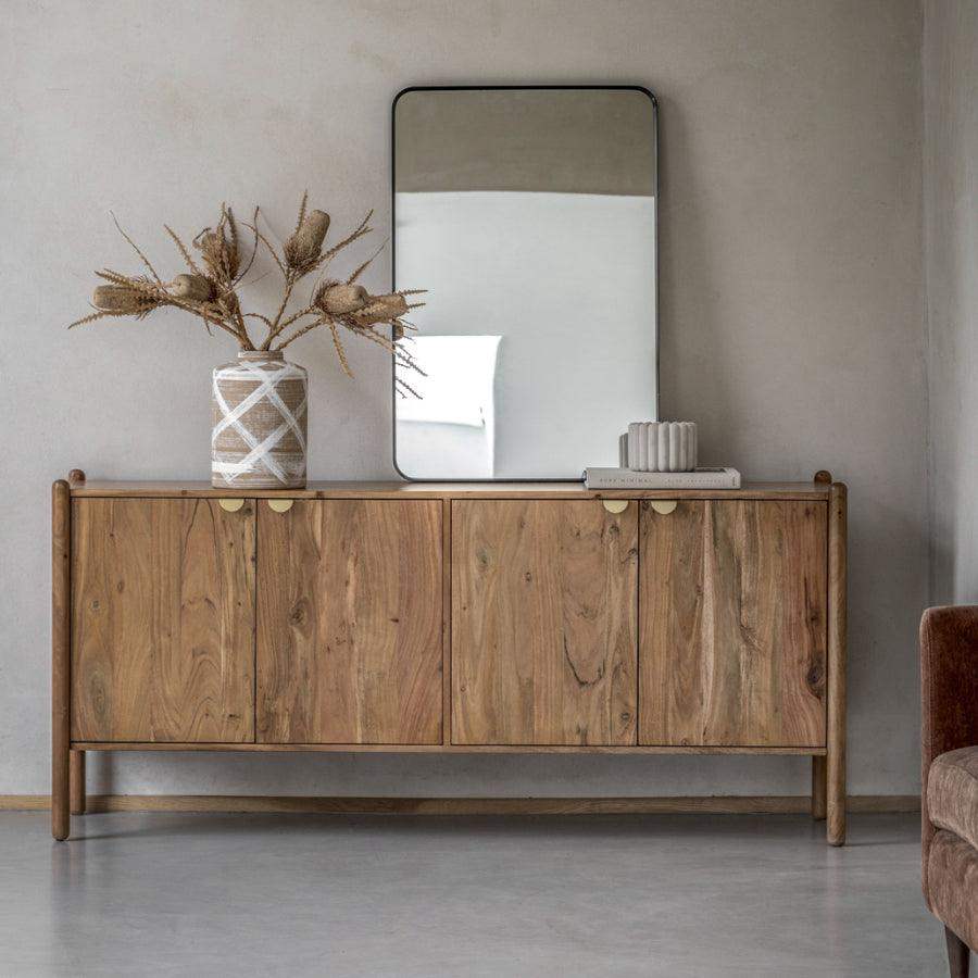 Rich Mango Wood 4 Door Sideboard - The Farthing