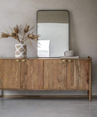 Rich Mango Wood 4 Door Sideboard - The Farthing