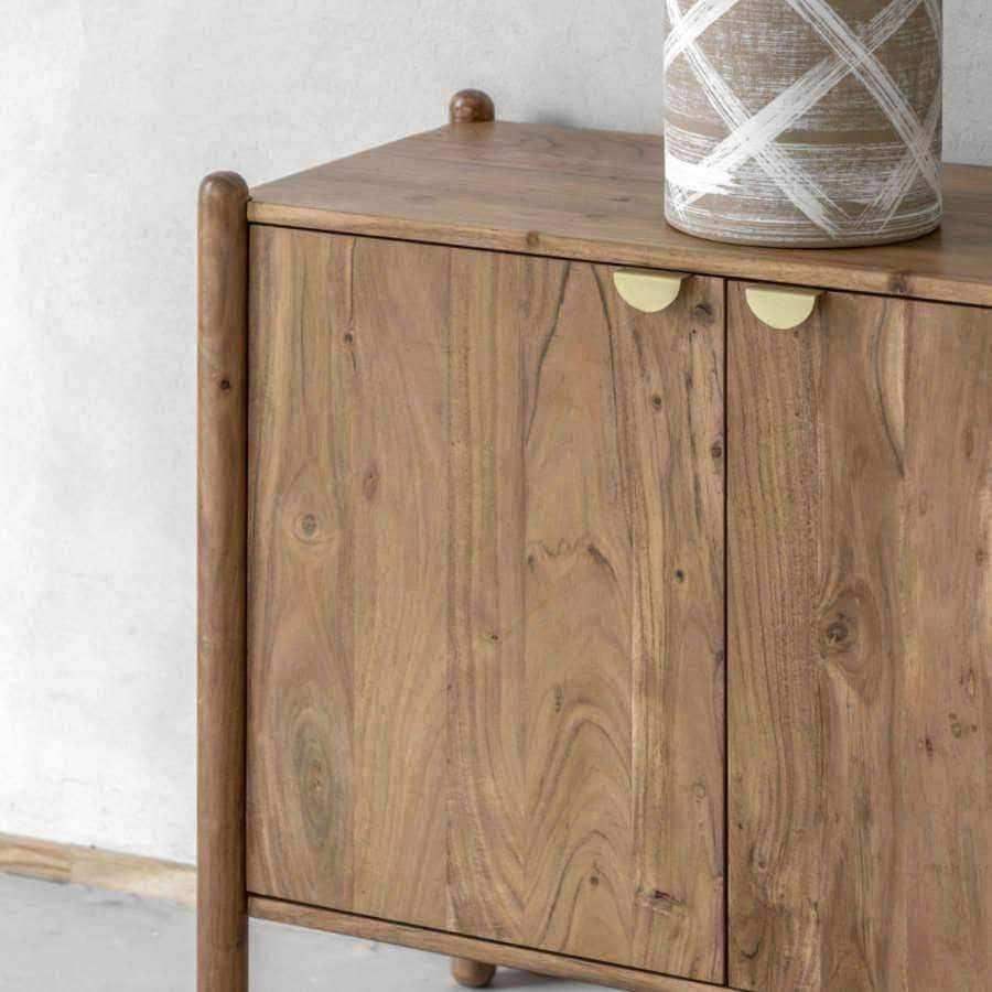 Rich Mango Wood 4 Door Sideboard - The Farthing