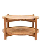 Rich Mango Wood & Cane Shelf Coffee Table - The Farthing