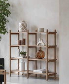 Rich Mango Wood Open Display Shelf Unit - The Farthing