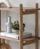 Rich Mango Wood Open Display Shelf Unit - The Farthing