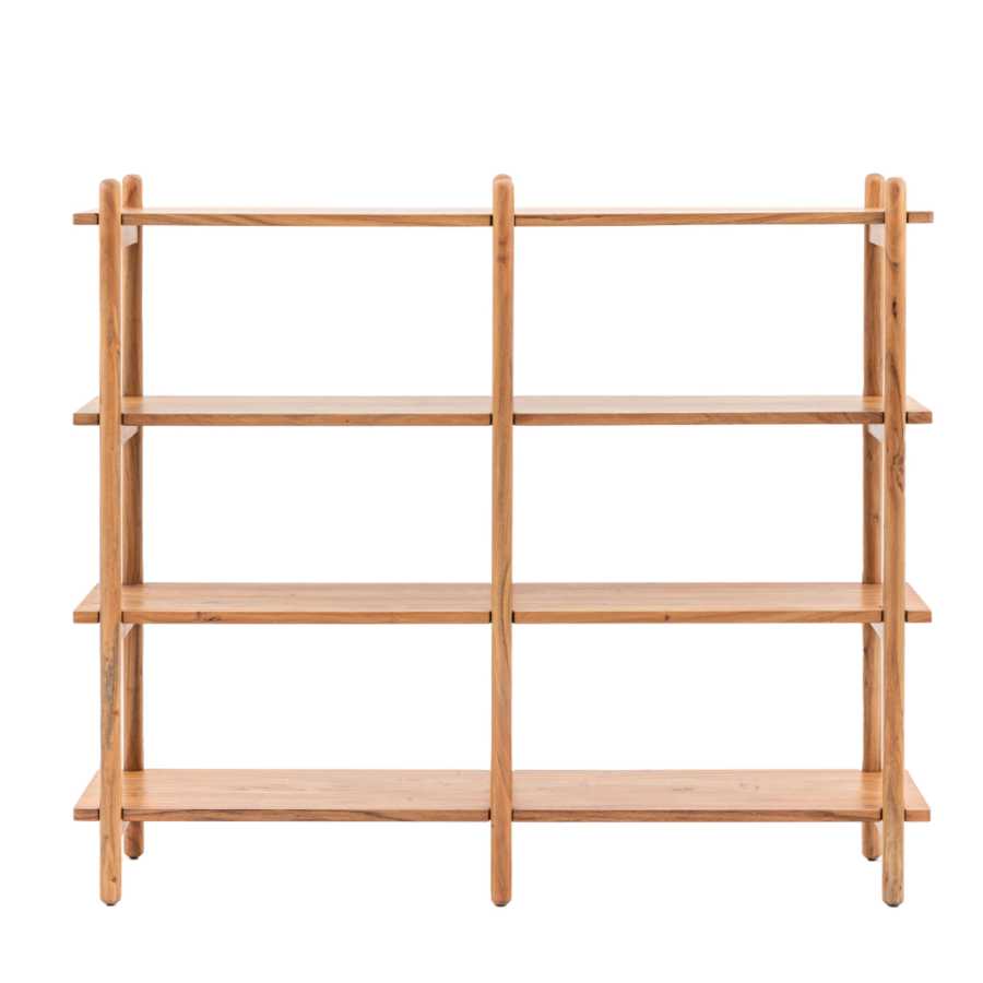 Rich Mango Wood Open Display Shelf Unit - The Farthing