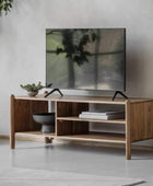 Rich Mango Wood Open Media Unit - The Farthing