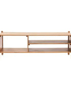 Rich Mango Wood Open Media Unit - The Farthing