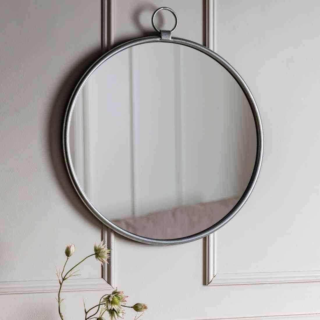 Round Avebury Wall Mirror - Silver - The Farthing